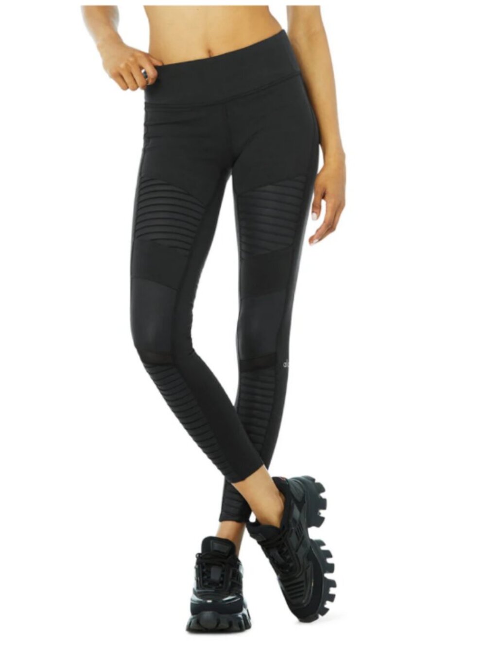 ALO Yoga High Waist Moto Leggings in Black NWOT (XXS)